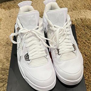 AIR JORDAN 4 RETRO WHITE/METALLIC SILVER BLANC/ARGENT METALLIQUE
